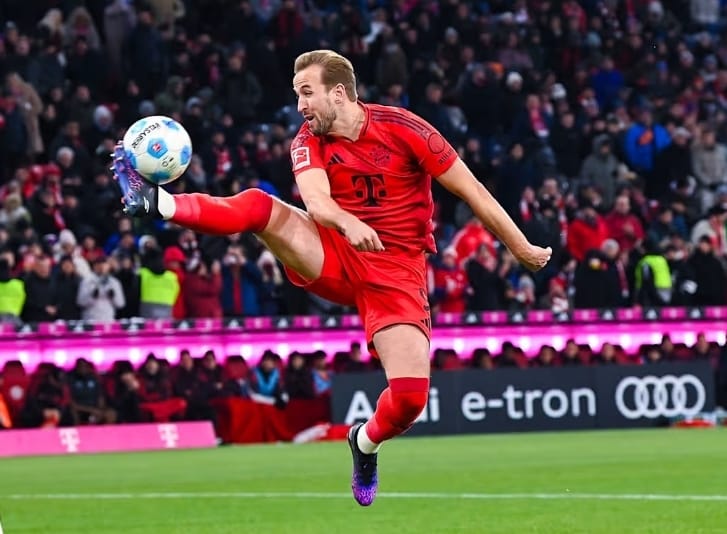 Kane em ação pelo Bayern