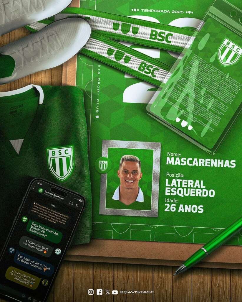 Cria do Fluminense, Mascarenhas é anunciado pelo Boavista