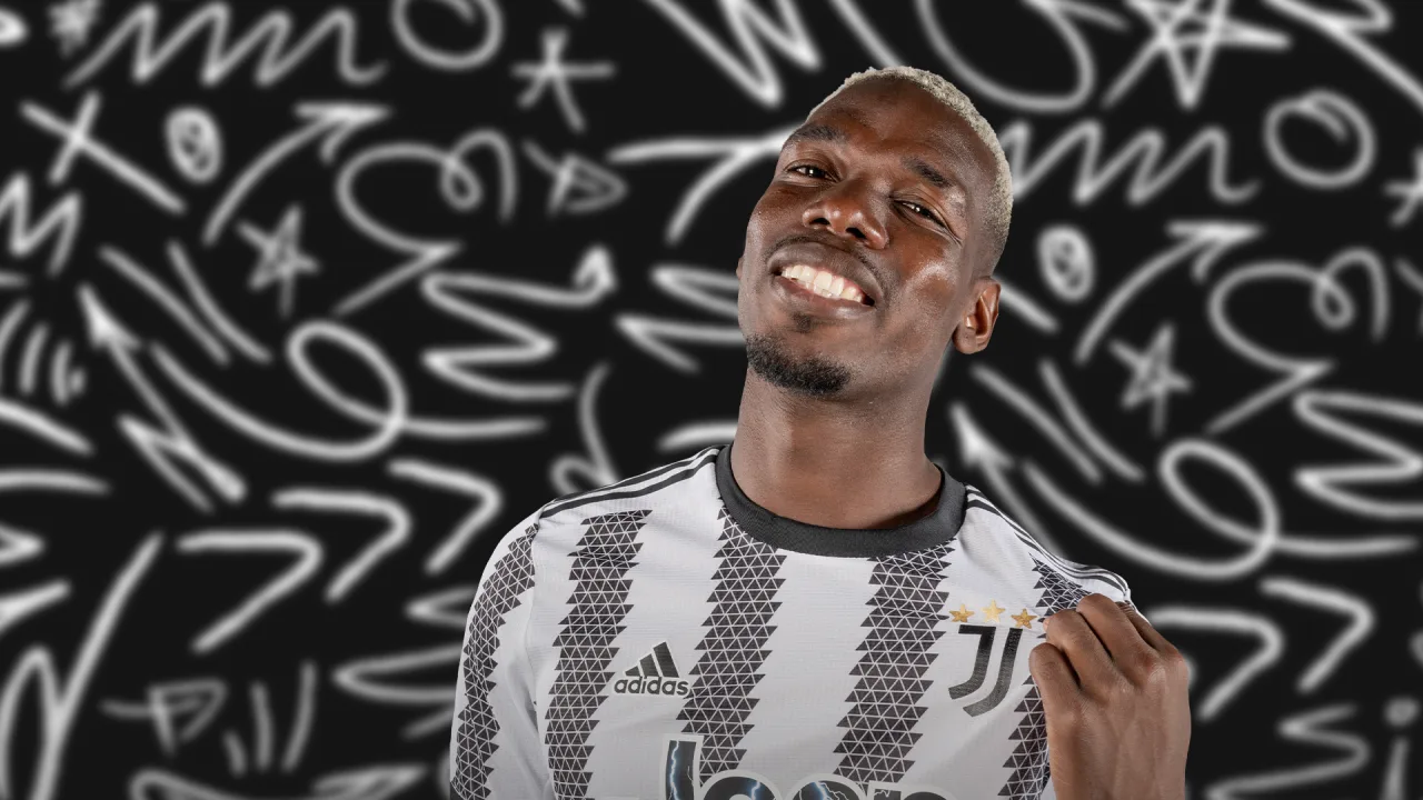 Pogba com a camisa da Juventus