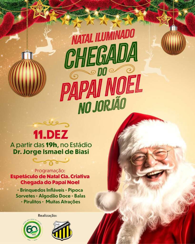 Novorizontino anuncia chegada de papai noel no Jorjão
