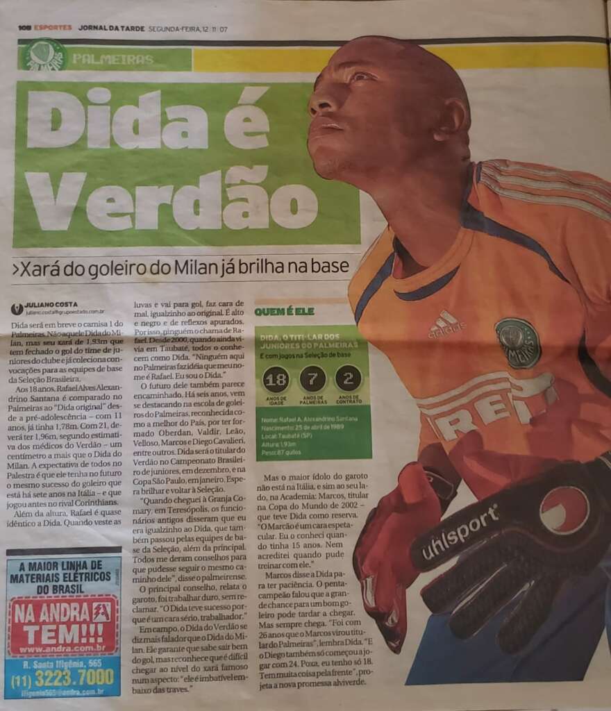 Ex goleiro do Palmeiras acerta com time amador de Taubate 4