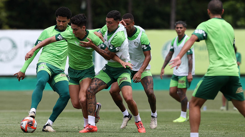 Promessas da base sao utilizados no treino do Palmeiras