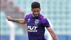 Meia do Grêmio Prudente celebra gol na estreia do Paulistão Série A2: 