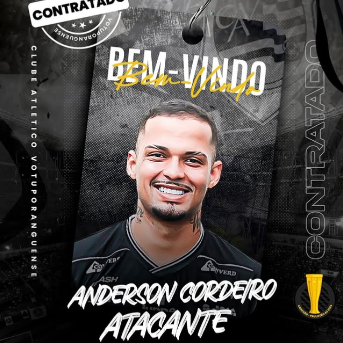 Votuporanguense confirma Anderson Cordeiro para o Paulistão Série A2