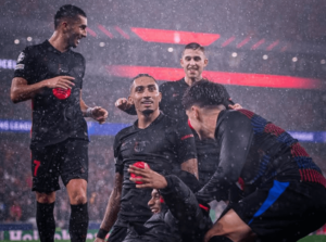 Barcelona supera falhas e Raphinha decide virada sobre o Benfica