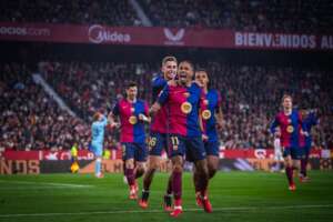Barcelona goleia Sevilla e se aproxima do topo no Campeonato Espanhol