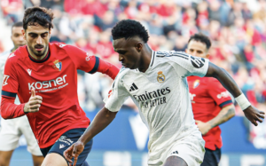 Bellingham é expulso, Real Madrid empata com Osasuna e chega ao 3º tropeço seguido no Espanhol