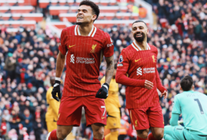 Matheus Cunha marca, mas Liverpool vence Wolverhampton e abre 7 pontos na liderança do Inglês