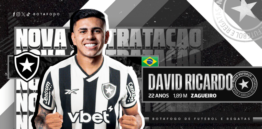 Botafogo oficializa chegada de David Ricardo, ex-Ceará