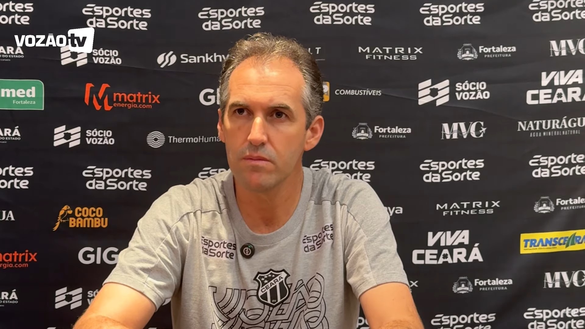 Léo Condé comemora classificação do Ceará e projeta futuro do time (Foto: Reprodução/TV Vozão Ceará)