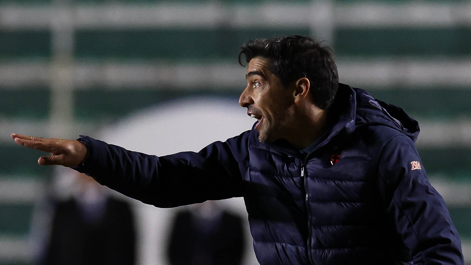 Abel Ferreira durante do jogo do Palmeiras pela Libertadores