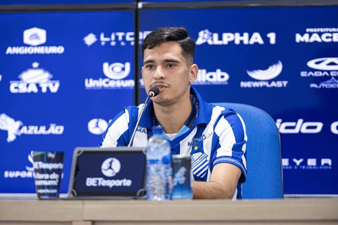 CSA apresenta últimos reforços para disputa da Série C 1 Gabriel Vieira apresentação CSA