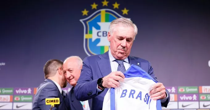 Ancelotti diz que Brasil jogará como Real Madrid e se declara à seleção: 'Melhor time do mundo'