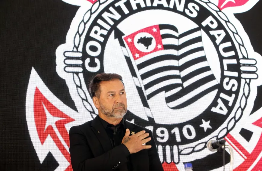 Augusto Melo, na cerimônia de posse - Foto: Corinthians/Divulgação