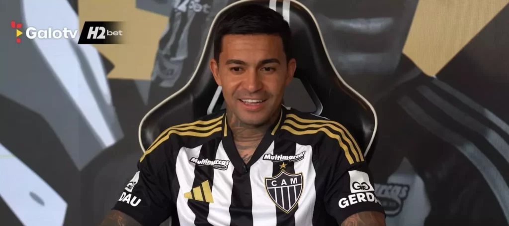 Dudu celebra apresentação no Atlético-MG: 'Torcida fanática'