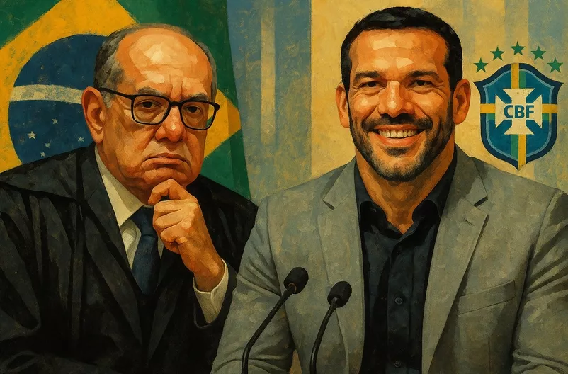 Presidente da federação de Roraima tem apoio de Gilmar Mendes nas eleições da CBF