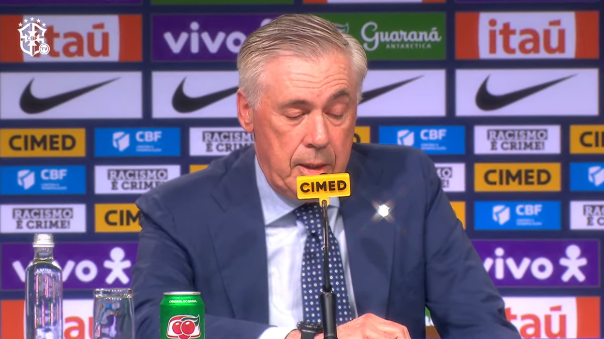 Carlo Ancelotti homenageia seleção em postagem nas redes sociais: ‘Olá, Brasil!’