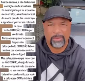 Dinei pede demissão do Corinthians e dispara: 'Confio só no Augusto'