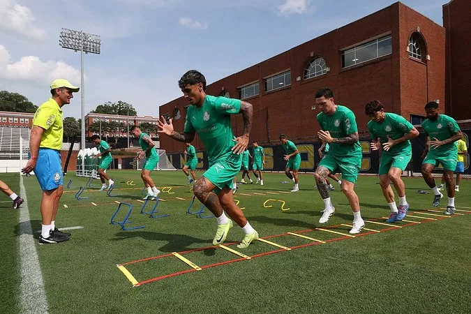 Palmeiras treina forte nos EUA antes do Mundial contra o Porto (Foto: Cesar Greco/Palmeiras)