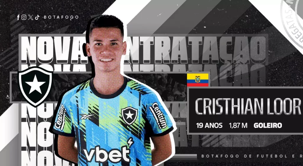 Botafogo fecha contratação de goleiro equatoriano de 19 anos