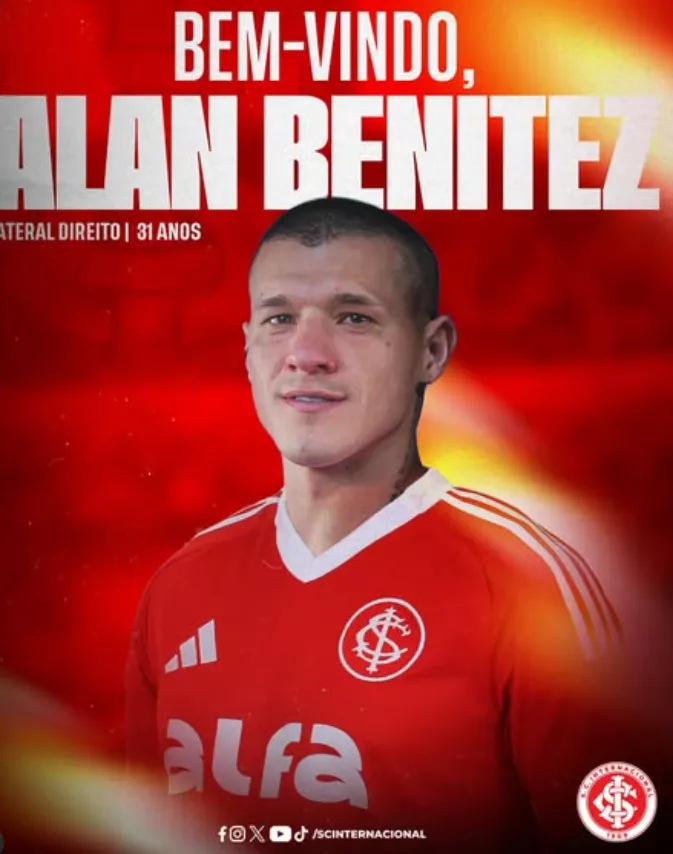 Internacional anuncia a contratação de Alan Benítez