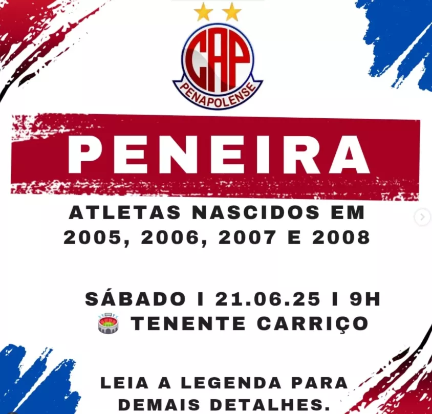 Penapolense realiza peneira para atletas nascidos entre 2005 e 2008 2 LNyx39ZO image