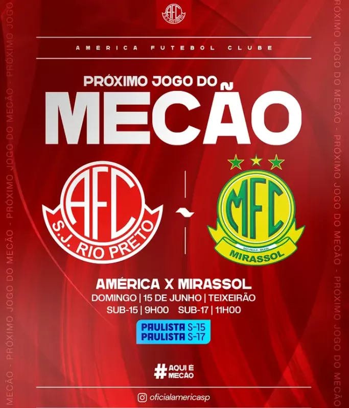 Paulista Sub-15 e Sub-17: América e Mirassol contará com doações para a campanha do agasalho 2 vFBGdWXi image