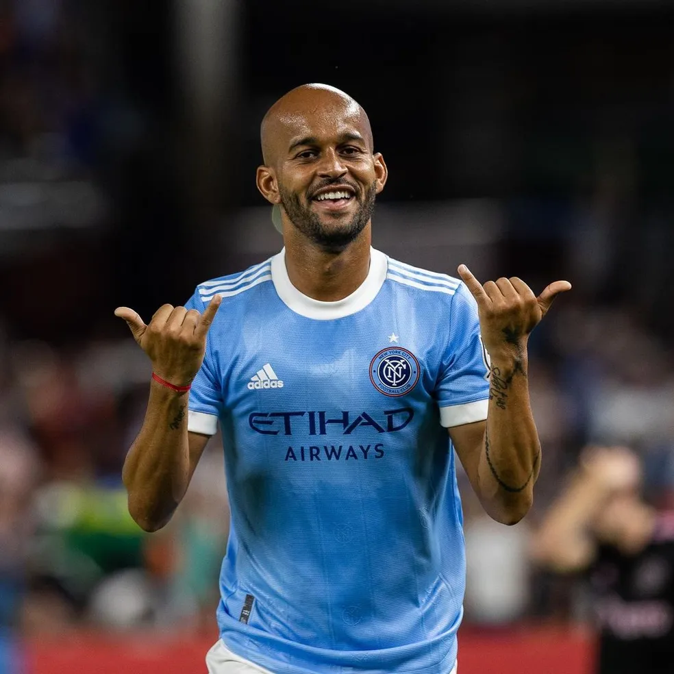Série B: América-MG anuncia a contratação de Héber 2 Héber Araújo, atacante do New York City — Foto: NYCFC