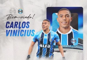 Cobiçado pelo Corinthians, atacante Carlos Vinícius é confirmado pelo Grêmio