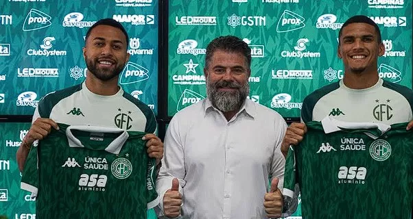 Gabriel Silva e Kadi. Foto: Raphael Silvestre/Guarani FC
