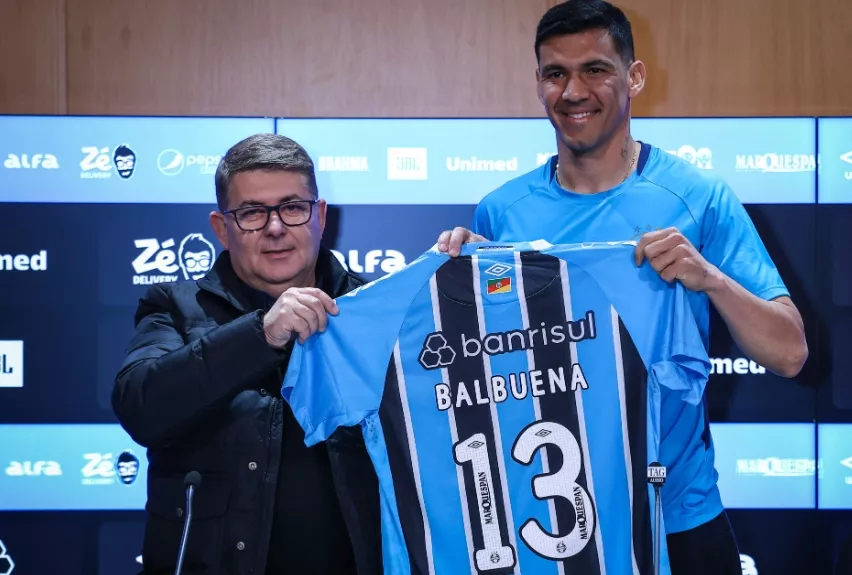 Balbuena chega empolgado ao Grêmio: ‘Já me sinto em casa e pronto’