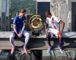 Fifa leva Palmer e Dembélé para recriar foto antes da final do Mundial