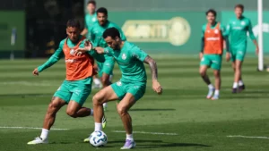 Palmeiras aprimora finalizações e Felipe Anderson pede coragem contra o Flu