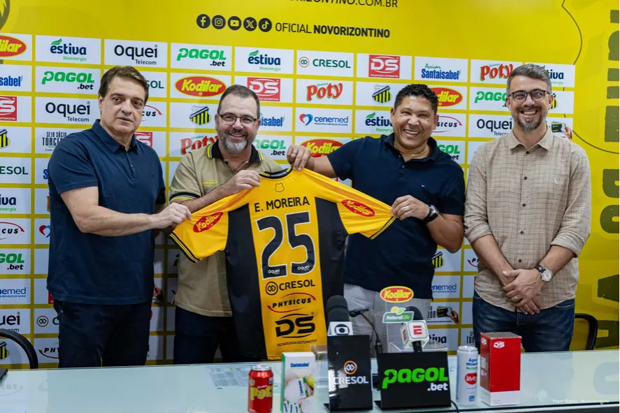 Enderson Moreira é apresentado no Novorizontino e foca no acesso na Série B