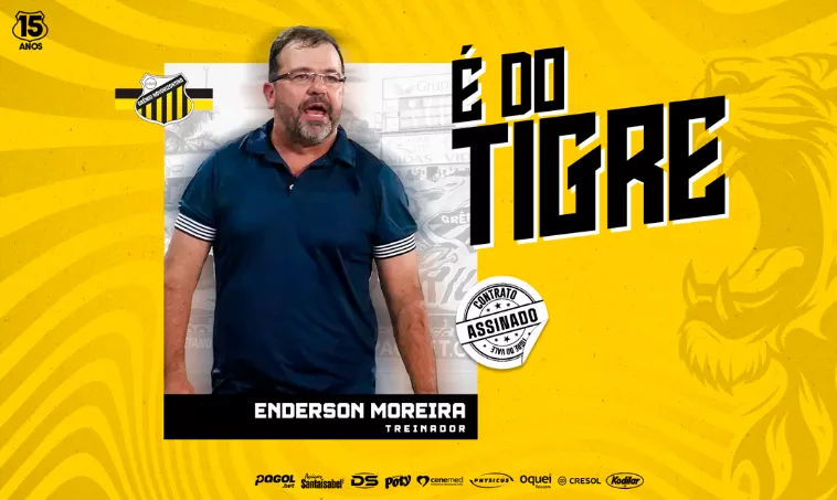 Novorizontino contrata Enderson Moreira para sequência da Série B