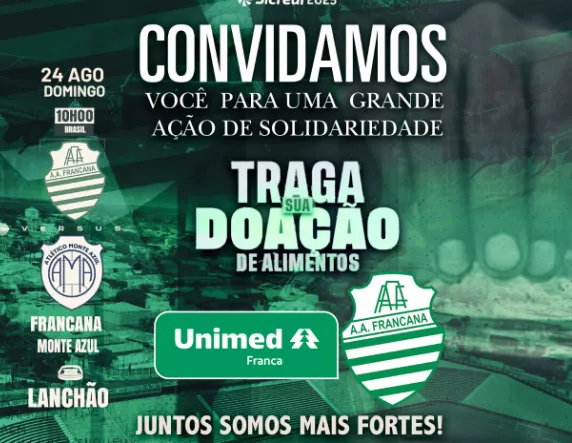 Copa Paulista: Diretoria da Francana espera Lanchão lotado e lança campanha solidária