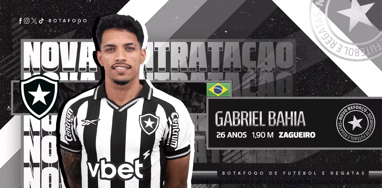 Botafogo oficializa a contratação de Gabriel Bahia, ex-Volta Redonda