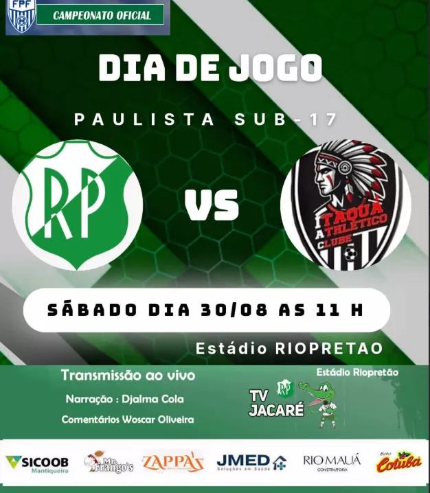 Paulista Sub-17: TV Jacaré transmite mais uma vez o jogo do Rio Preto EC 2 d2jzD2YR image