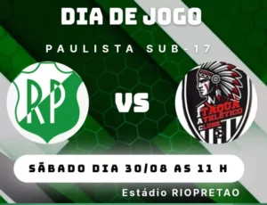 Paulista Sub-17: TV Jacaré transmite mais uma vez o jogo do Rio Preto EC