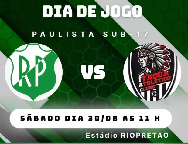 Paulista Sub-17: TV Jacaré transmite mais uma vez o jogo do Rio Preto EC