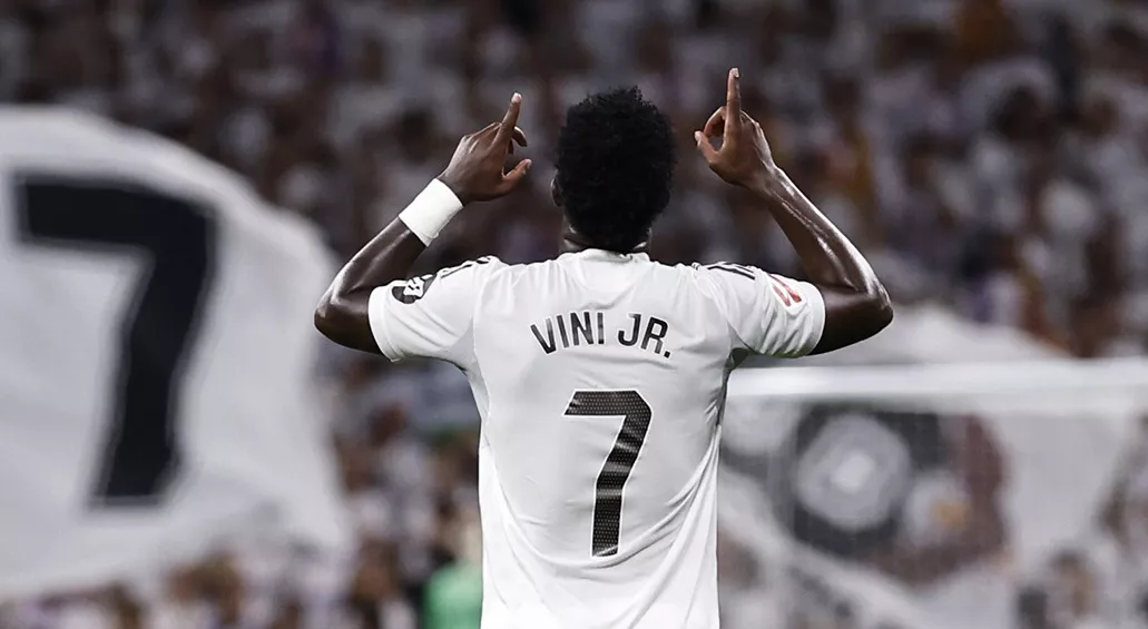 Vini Jr. marca e Real Madrid vence Mallorca com reação fulminante no Espanhol