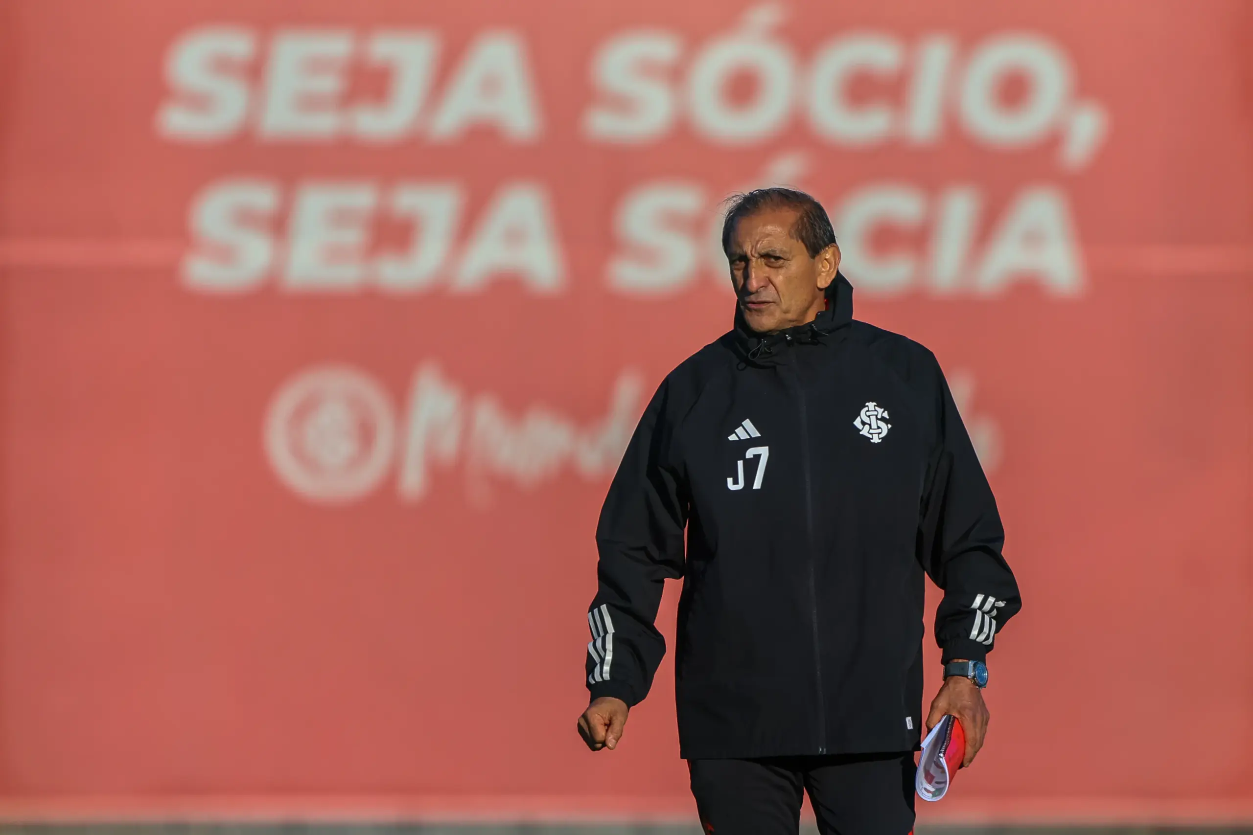Ramón Diáz em treino no Internacional