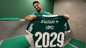 Flaco López celebra renovação com o Palmeiras até 2029: 'Muito especial'