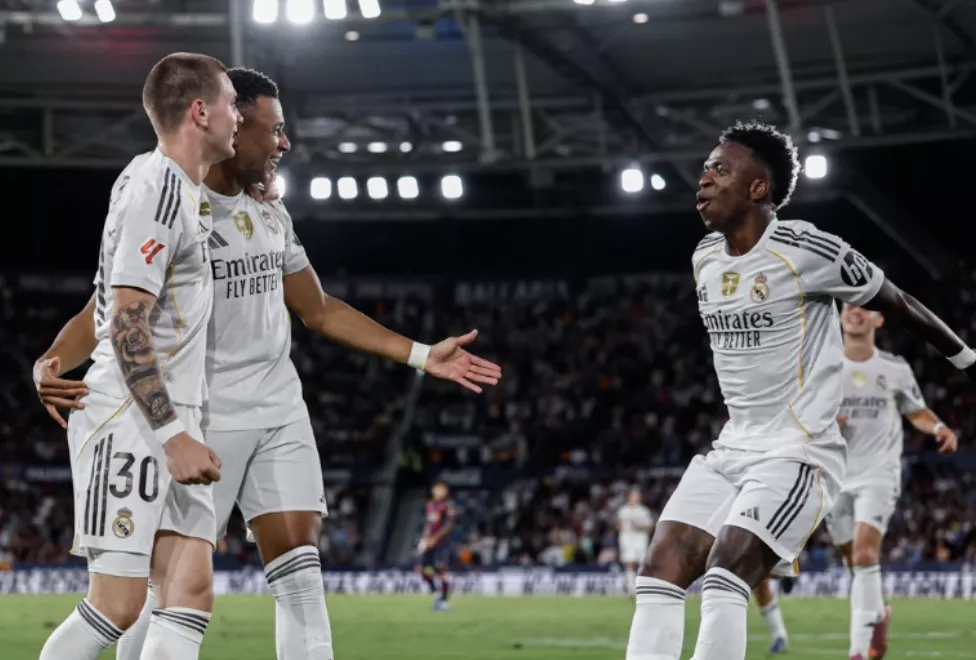 Em bela atuação de Vini Jr, Real Madrid bate Levante e soma 6ª vitória no Espanhol