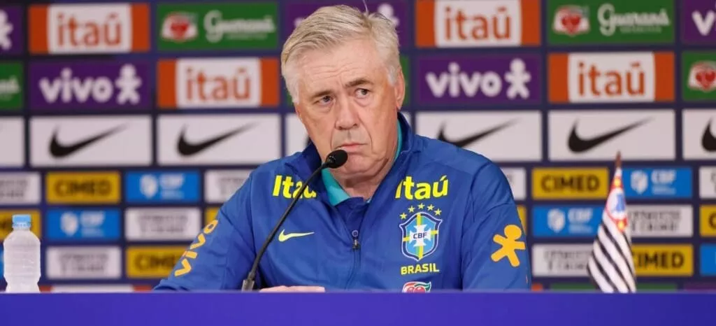 Ancelotti deve promover oito mudanças na seleção contra a Bolívia