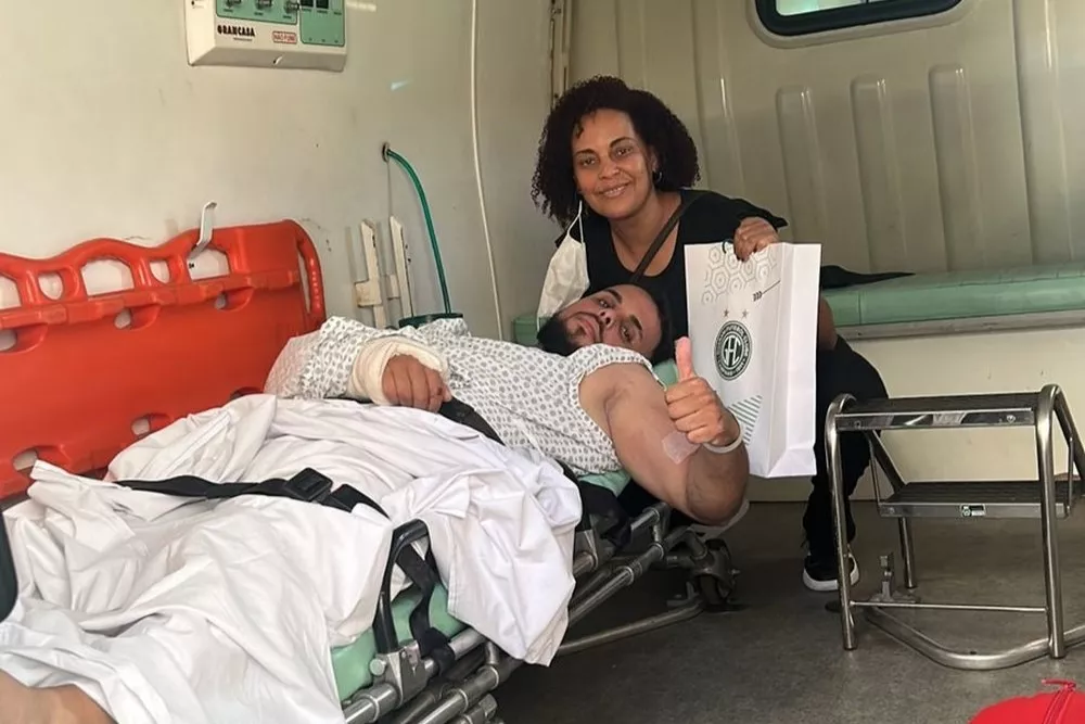 Torcedor ferido em Guarani x Ponte Preta deixa hospital (Foto: Arquivo Pessoal)