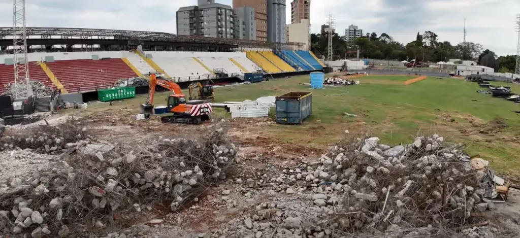 Red Bull Bragantino finaliza demolição do Nabi Abi Chedid para nova arena