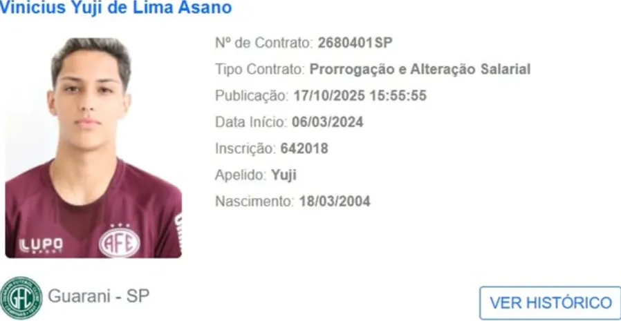 Vinícius Yuji - Foto: Divulgação/CBF