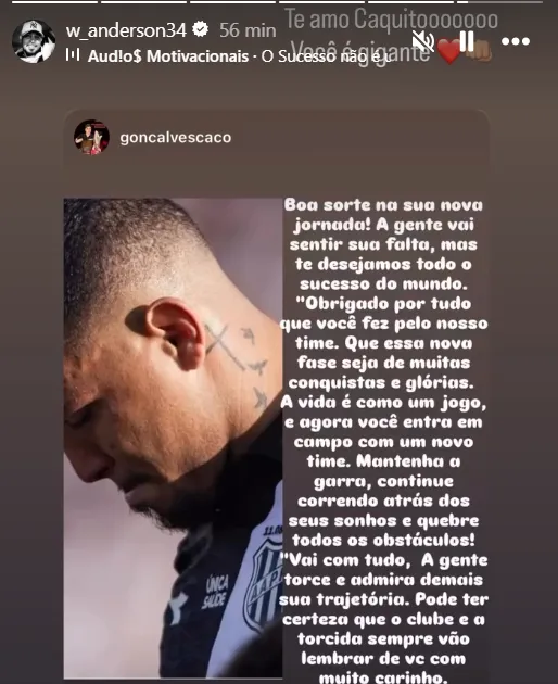 Zagueiro da Ponte Preta faz postagem em tom de despedida 2 Foto: Reprodução/Instagram @w_anderson34