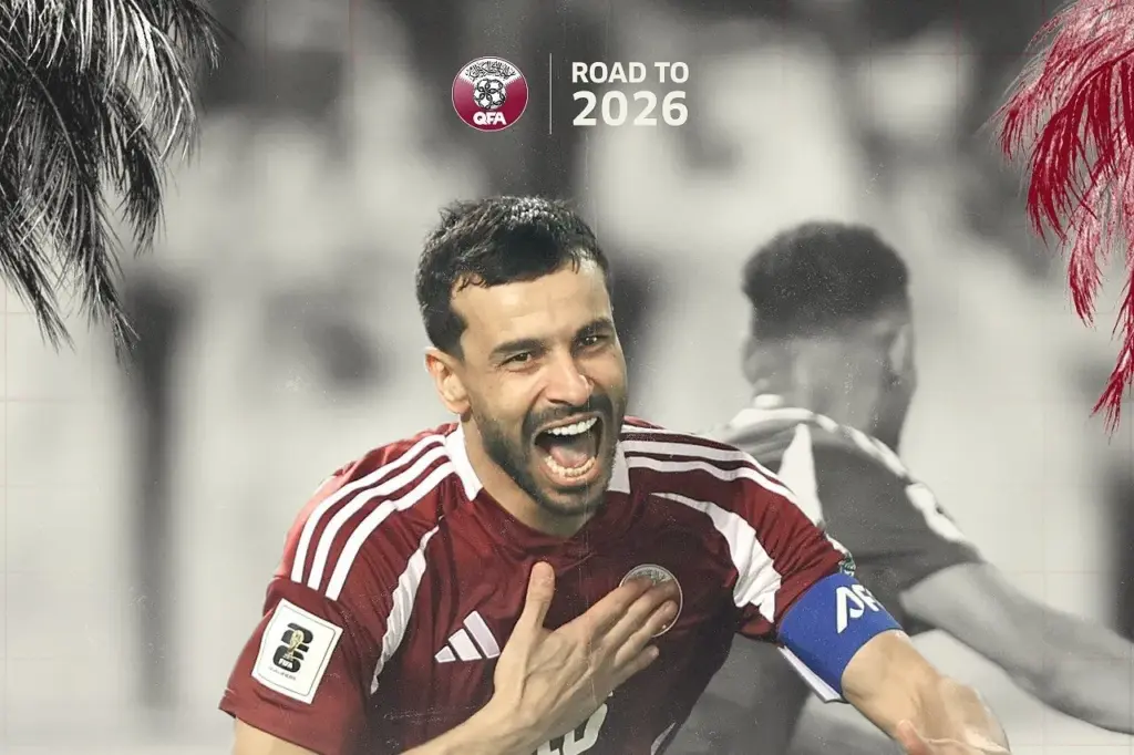 Catar vence Emirados Árabes, é 24ª seleção classificada e vai à 2ª Copa do Mundo seguida (Foto: Reprodução/X)